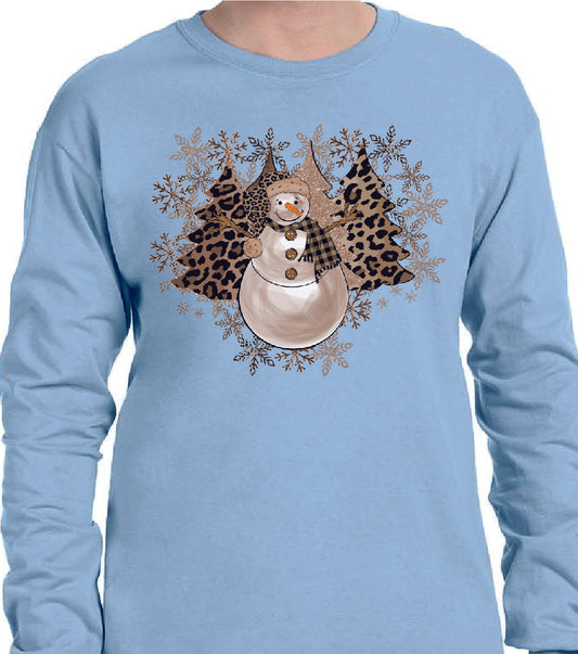 SNOWMAN LEOPARD PRINT TREES