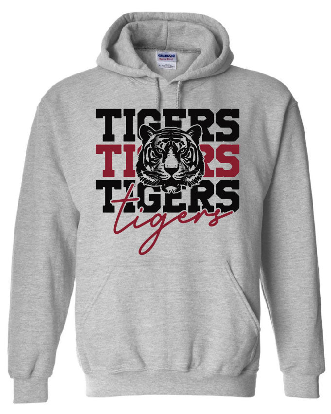 Tigers Words and Head Hartselle High School Hoodie
