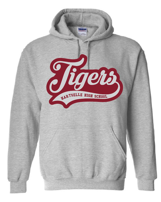Tigers Outline Swoosh Hartselle High School Hoodie