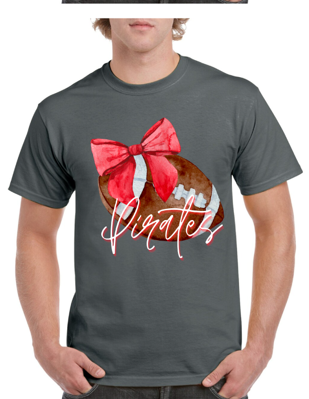 Pirate Football Bow Tee
