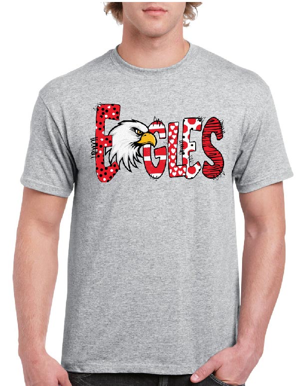 Eagles Pattern Fun Text Tee