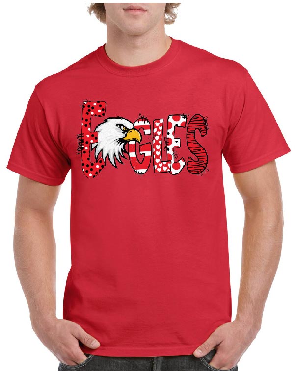 Eagles Pattern Fun Text Tee