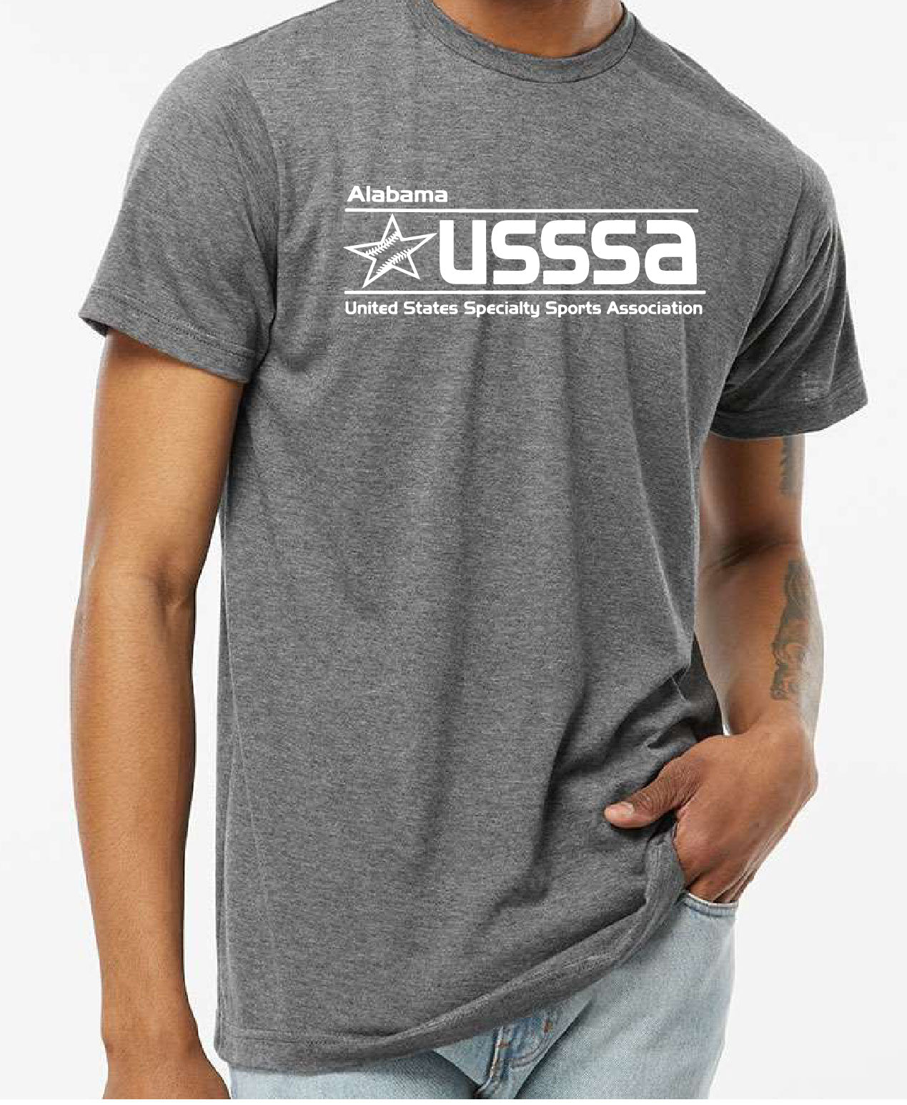 USSSA  Star Baseball Unisex Poly-Rich T-Shirt