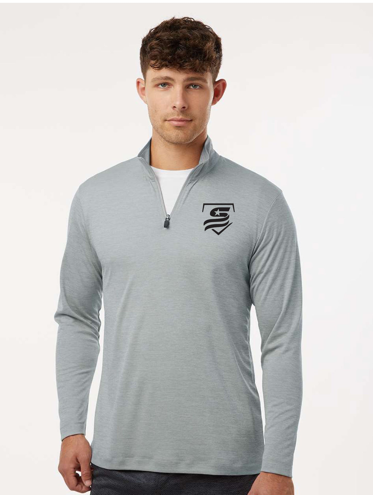 USSSA Men's Pro-Lock Performance Mélange Quarter-Zip Pullover