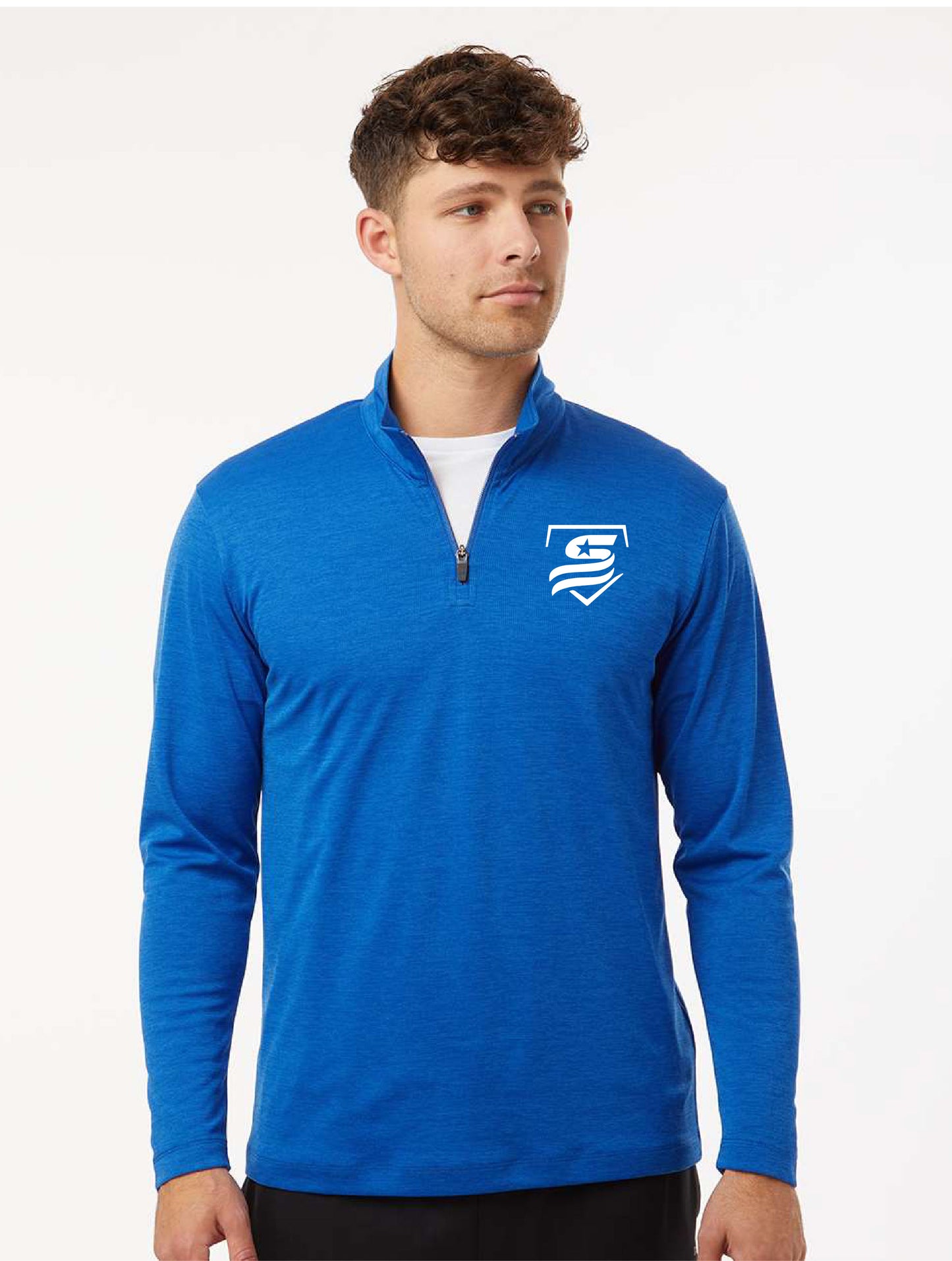 USSSA Men's Pro-Lock Performance Mélange Quarter-Zip Pullover