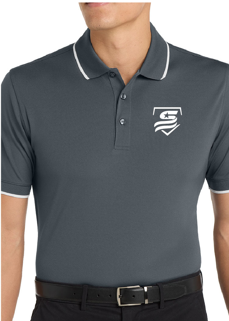 USSSA Port Authority® Dry Zone® UV Micro-Mesh Tipped Polo