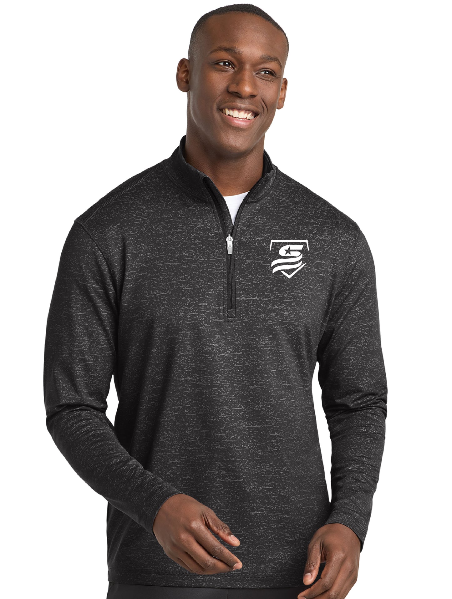 USSSA Sport-Tek ® Sport-Wick ® Stretch Reflective Heather 1/2-Zip Pullover