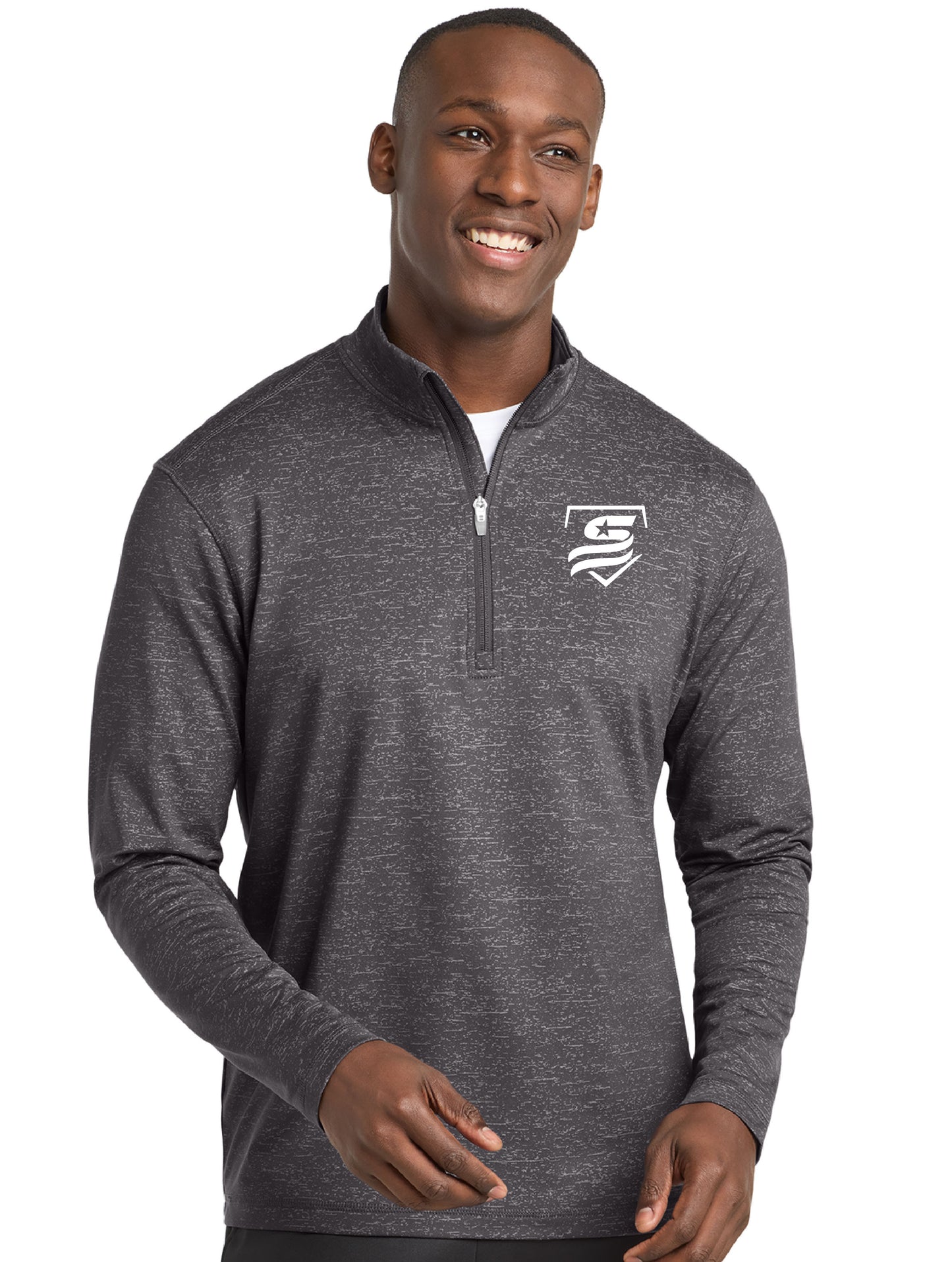 USSSA Sport-Tek ® Sport-Wick ® Stretch Reflective Heather 1/2-Zip Pullover