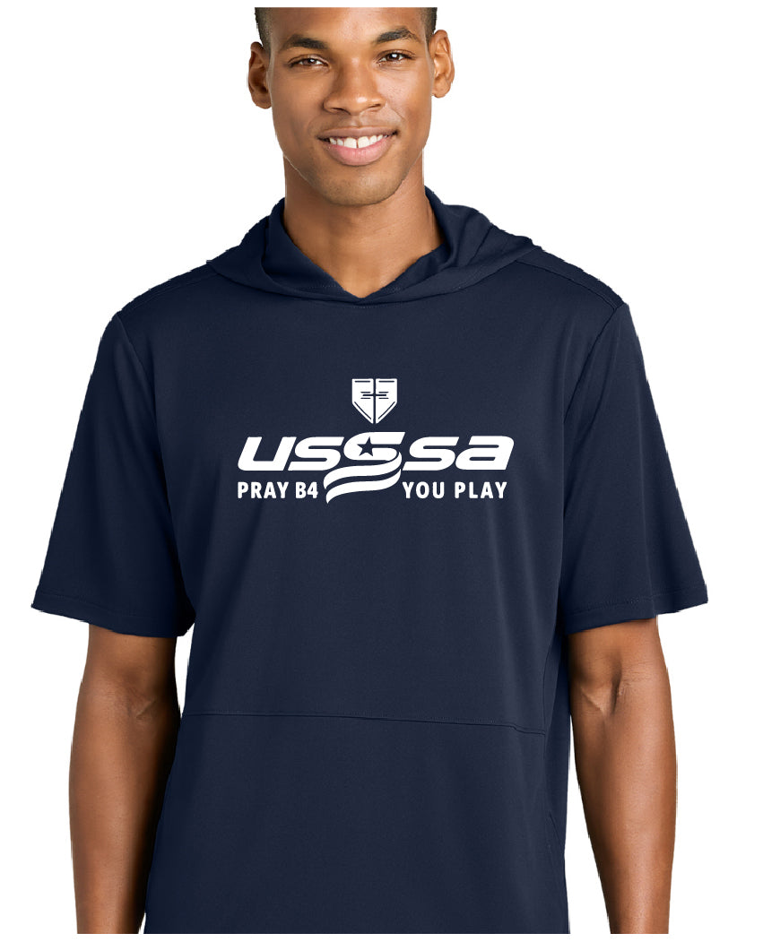 USSSA Pray B4 You Play Sport-Tek® Club Short Sleeve Hoodie
