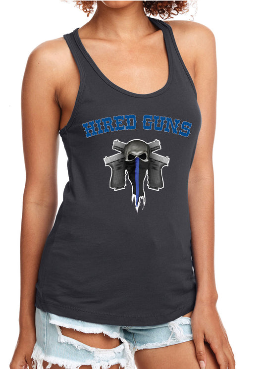 HIRED GUNS - Next Level Apparel Ladies' Ideal Racerback Tank