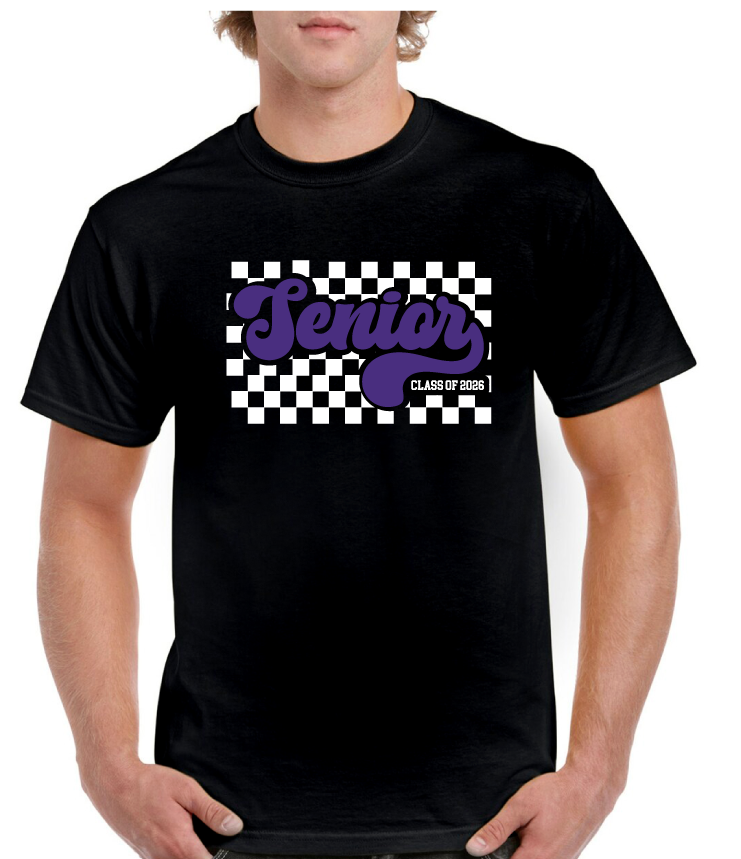 Purple Checkered Senior Tee
