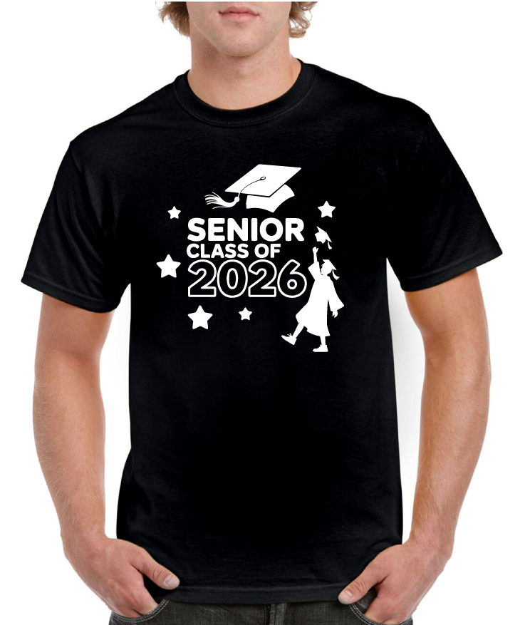 Senior Class Of 2026 Star And Hat Senior Tee