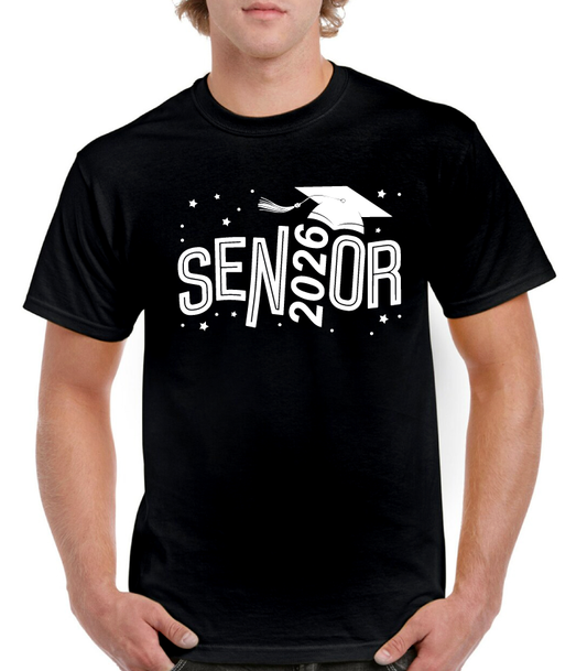 Senior Grad Hat With Stars Senior Tee