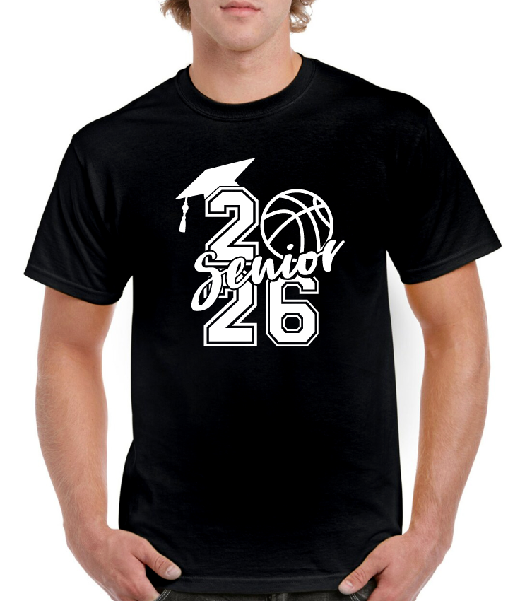 Basketball Grad Hat 2026 Senior Tee