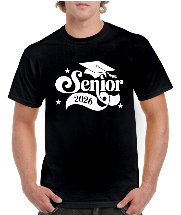 Senior 2026 Stars And Hat Senior Tee