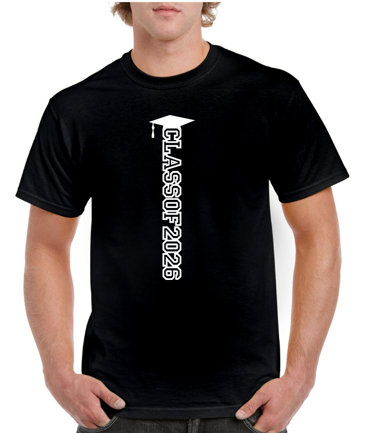Tall Class Of 2026 With Hat Senior Tee