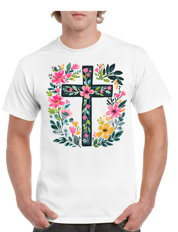 He is Risen Cross Easter Tee