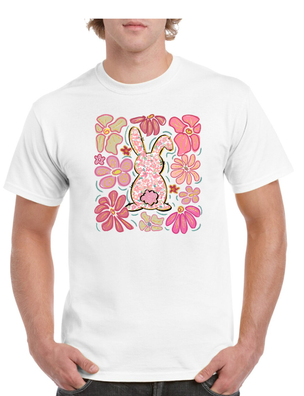 Flower Bunny Easter Tee