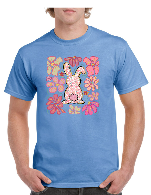 Flower Bunny Easter Tee