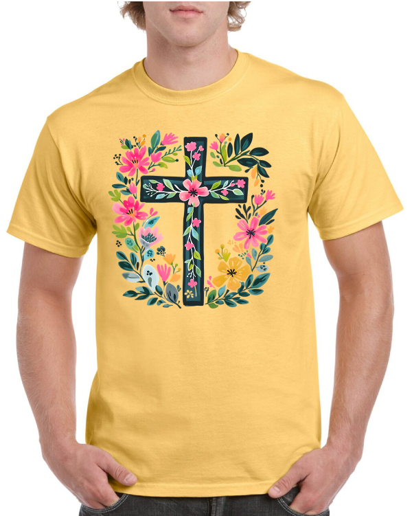He is Risen Cross Easter Tee