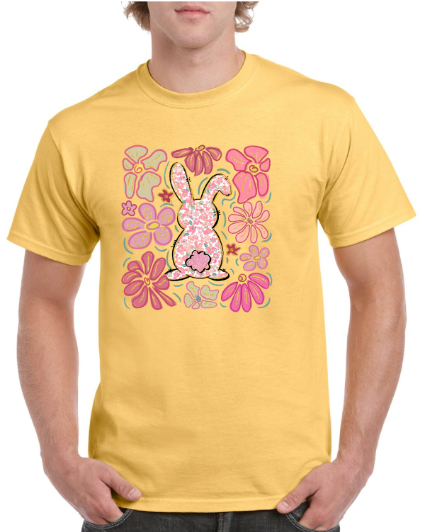 Flower Bunny Easter Tee
