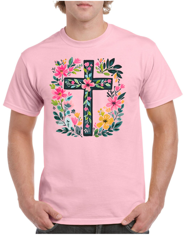 He is Risen Cross Easter Tee