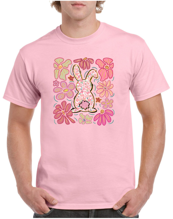 Flower Bunny Easter Tee