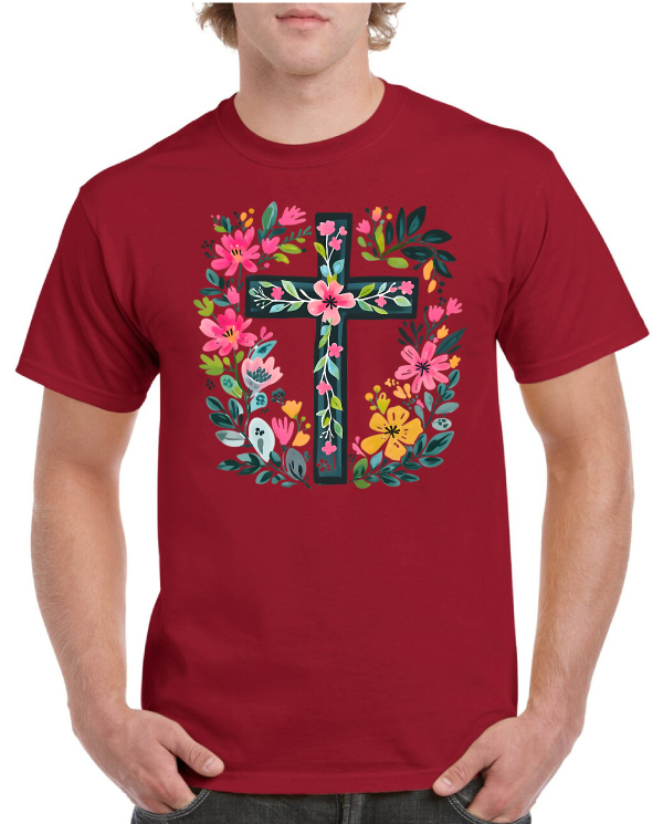 He is Risen Cross Easter Tee