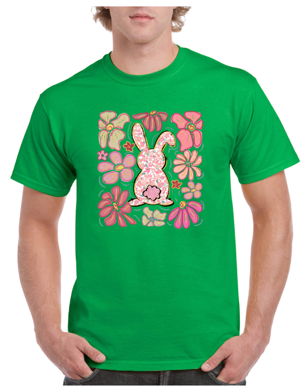 Flower Bunny Easter Tee