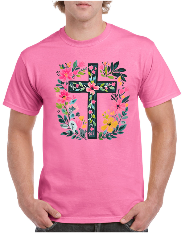 He is Risen Cross Easter Tee