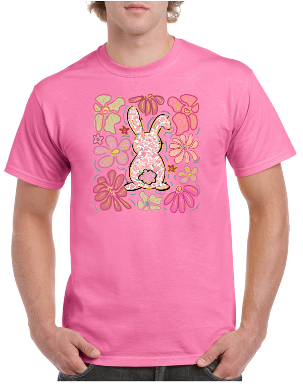 Flower Bunny Easter Tee
