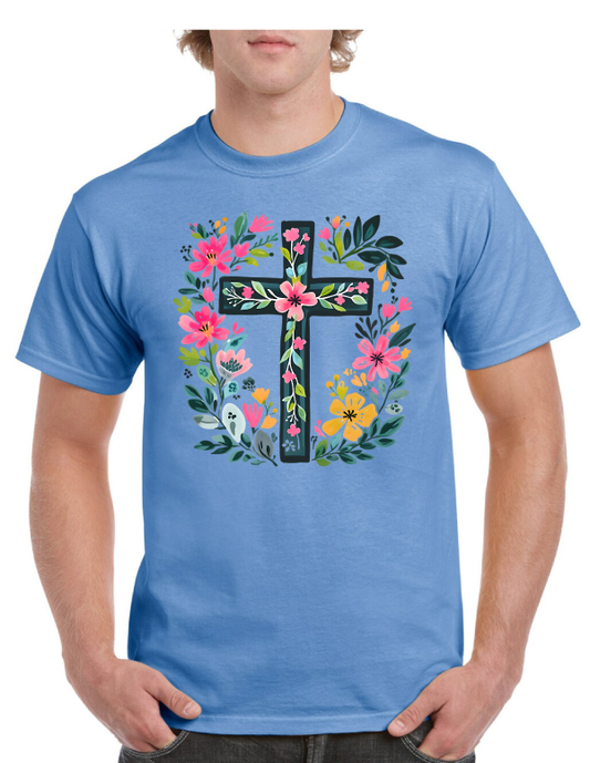 He is Risen Cross Easter Tee