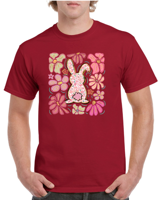 Flower Bunny Easter Tee