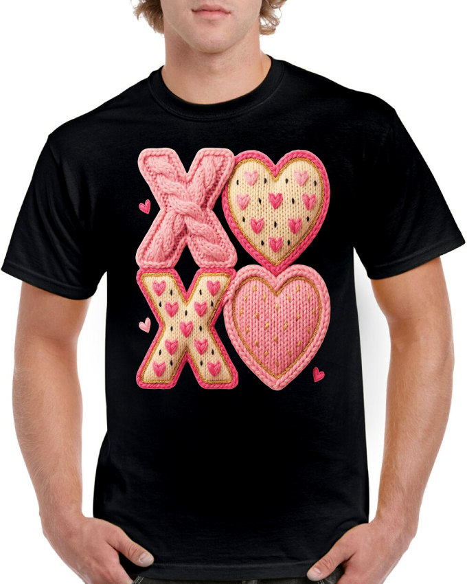 XOXO Stitched Heart Valentine's Tee