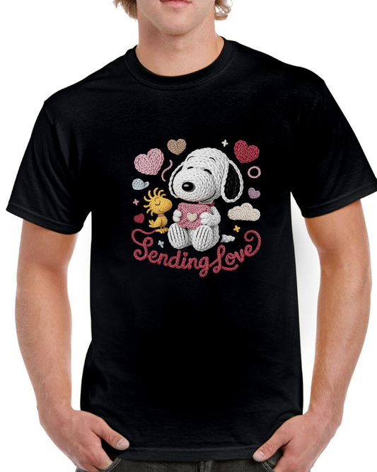 Snoopy Sending Love Valentine's Tee