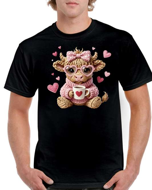 Coffee Cow Valentine's Tee