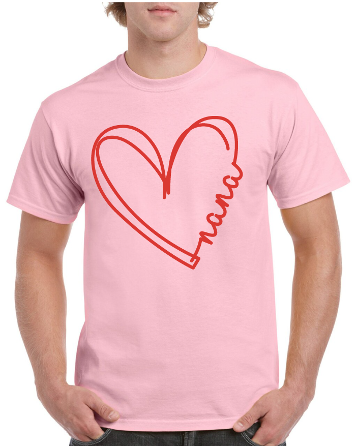 Nana Heart Valentine's Tee