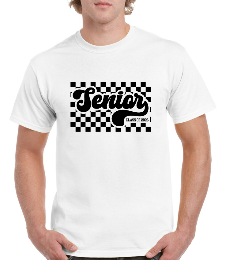 Class Of 2026 Checkerboard Senior Tee