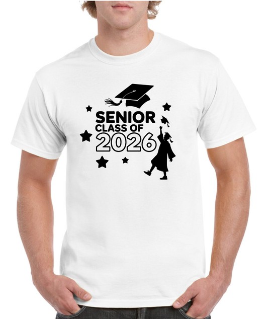 Senior Class Of 2026 Star And Hat Senior Tee